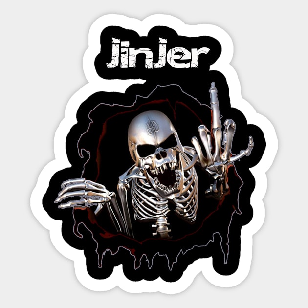 vintage jinjer band Sticker by inidurenku official